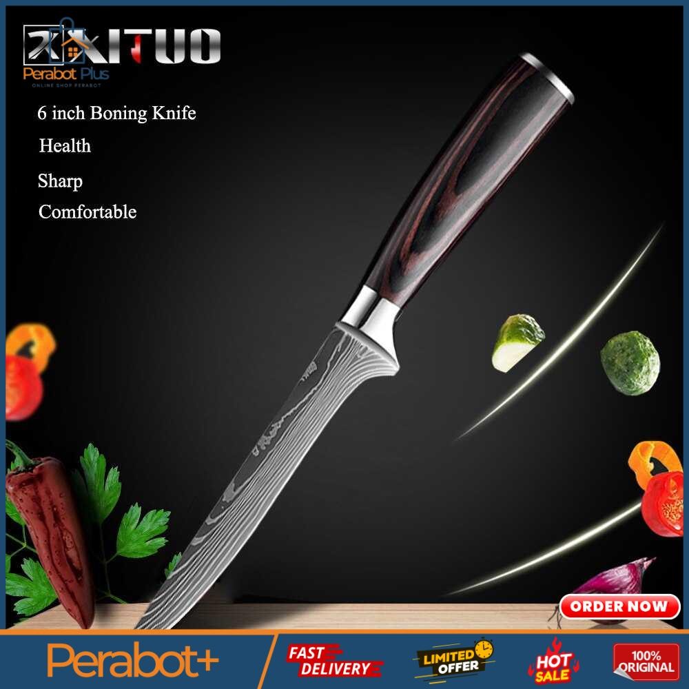 Pisau Dapur Stainless Steel Chef Damascus Pattern