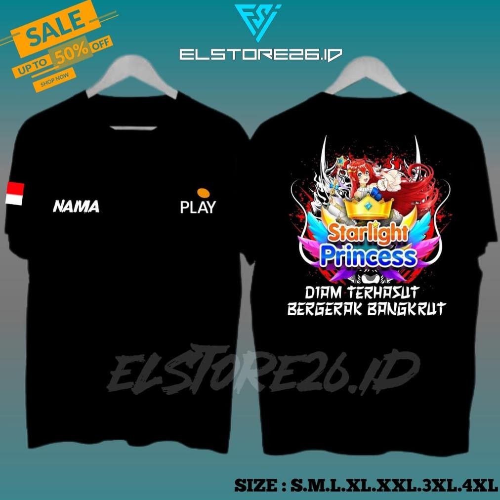 Promo Kaos Distro Vol 2 Motif Keren Starlight Princes Slot Gacor Kaos Maxwin Baju Selot Pakaian Pria