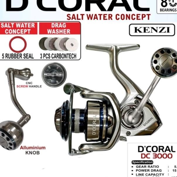 Reel Pancing Puwer Handle Kenzi D'Coral 1000-6000 Water Concept