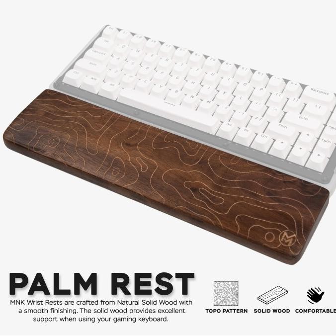 MYNK Wooden Palm Rest / Wrist Rest Kayu / Wrist Pad Keyboard