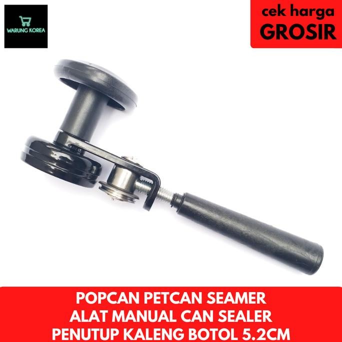 POPcan PETcan Seamer Alat Manual Can Sealer Penutup Kaleng Botol 5.2cm