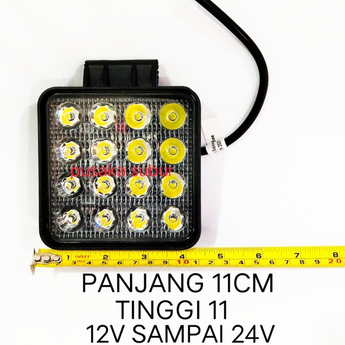 LAMPU TEMBAK SOROT LED 16 MATA TITIK 12V SAMPAI 24V MOBIL TRUCK TRUK