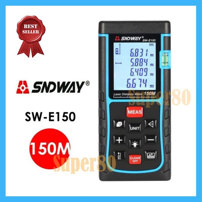 

newgan!! Meteran Laser 150m Digital Distance Meter 150 m Alat Pengukur Jarak