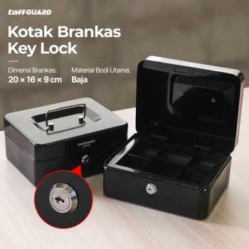 

TaffGUARD Brankas Kotak Uang Dokumen Cashbox Key Lock 20x16x9cm