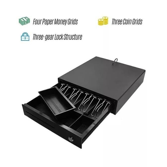 

Paket Kasir A Cash Drawer + Printer Rpp02 + Kertas Struk 58Mm Original Dan Terpercaya