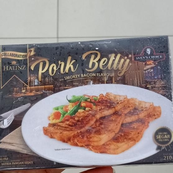 

Ready oke] sven's choice pork belly with smokey bacon 210gr frozen