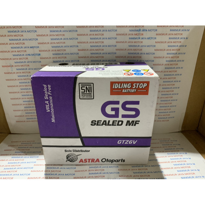 Aki GS Astra GTZ6V idling Stop Battery Vario Techno (Dijamin Asli)