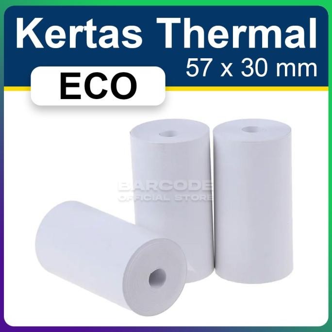 

1 Dus Kertas Thermal 57X30Mm / 57 X 30 / 57X30 Mm Struk Kasir Coreless Original Dan Terpercaya