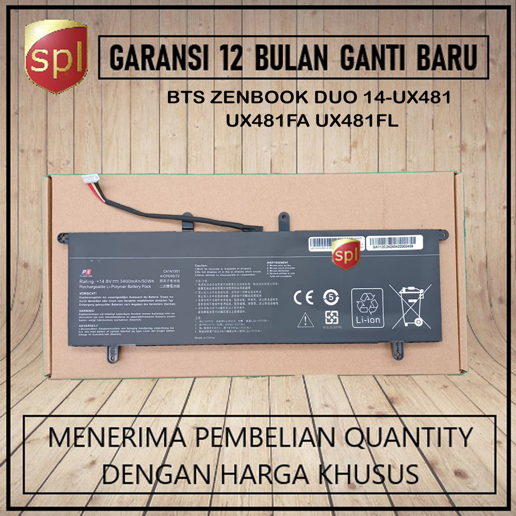 Baterai AS Zenbook Duo 14-ux481 ux481fl ux481fa