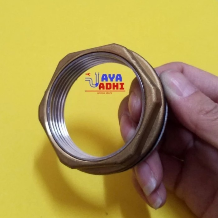 Silahkan Order] Mur Toren Vlok Ring Drat Tandon 2" Kuningan Brass