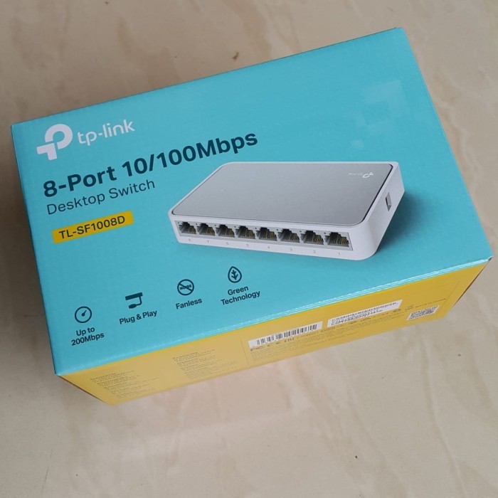 Terbaru Tp Link 8 Port 10/100Mbps Desktop Switch Hub Tl-Sf1008D - Tplink Asli