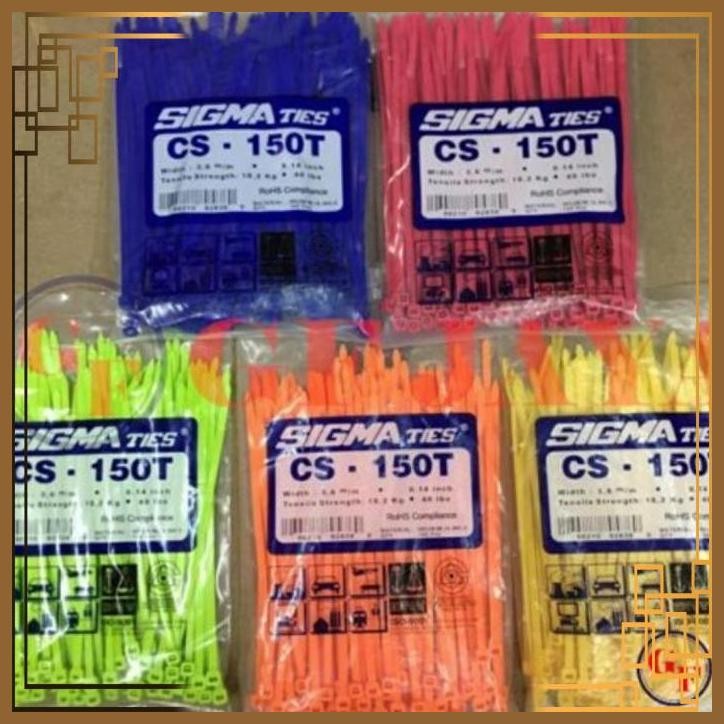 

[PCM] kabel ties 15cm 15 cm 150mm SIGMA warna per pack isi 100 pcs