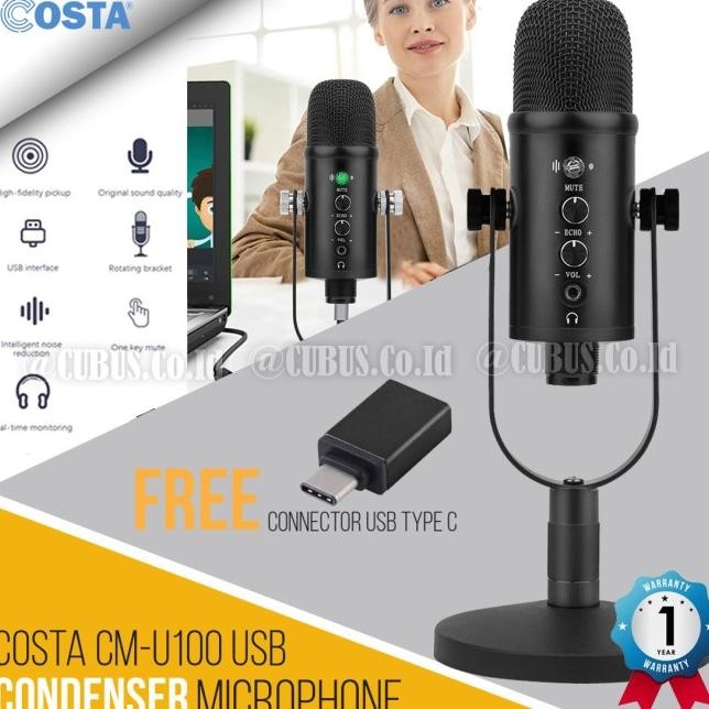 Costa Cm-U100 Crophone Usb Professional Condenser Cast,Vocal