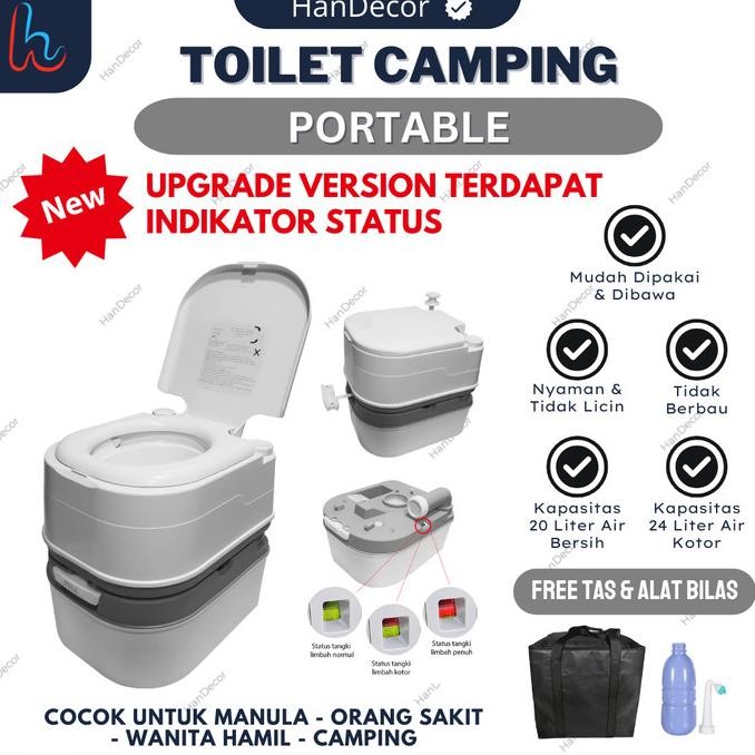 BEBAS ONGKIR - PORTABLE TOILET CAMPING OUTDOOR 24 LITER | TOILET CAMPING PORTABLE