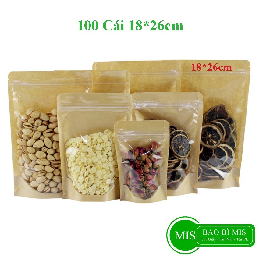 

Kertas Kraft Zip Bag Kaca Transparan Penuh PET Stand-Up Moisture-Proof 18x26 cm menampung 500g tepung, selai, 100 kantong |tUyjYwGm|