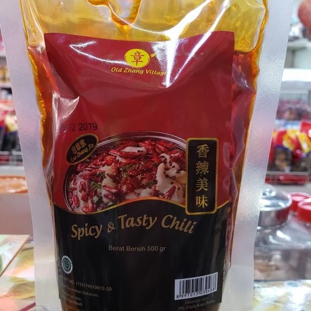 

Old Zhang Village Spicy & Tasty Chili Oil 500Gr