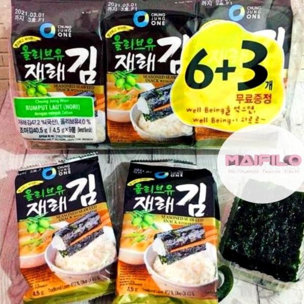 

Chung Jung One Seaweed 6+3 N O Oil / Rumput Laut Korea