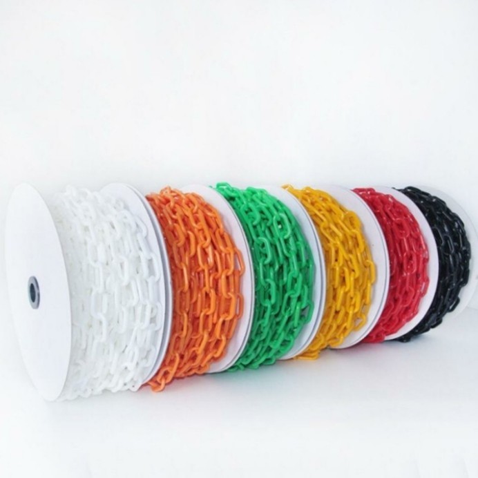 

PLASTIK CHAIN MERAH/KUNING 6MM X 25 M / RANTAI PLASTIK BERKUALITAS