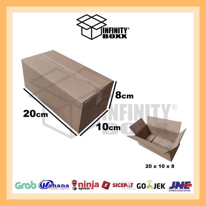 

kardus box packaging packing 20x10x8 cm 300pcs