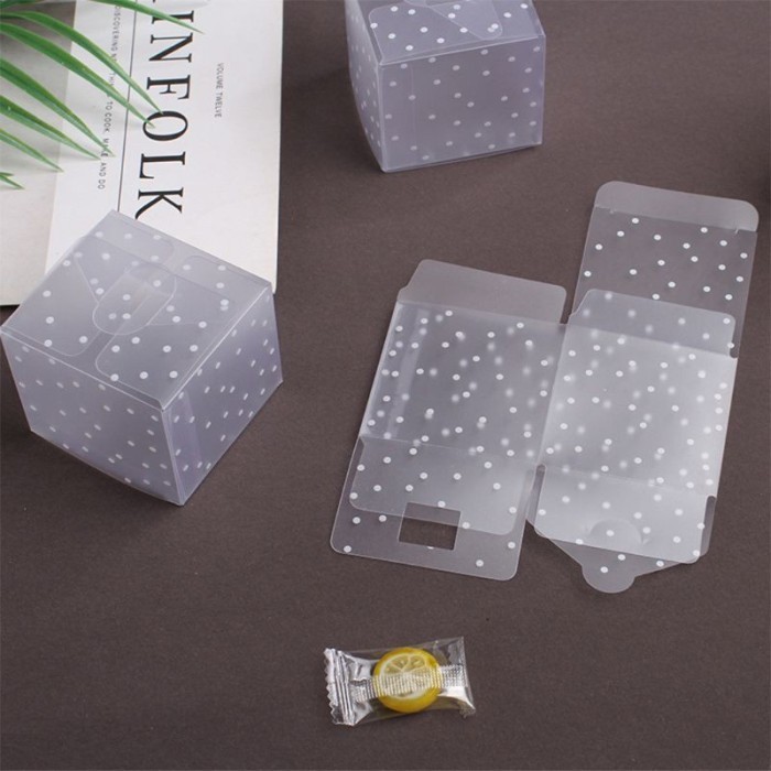 

zong 50 pcs Transparent Giftbox for Macaron Cupcake Candy Cookies