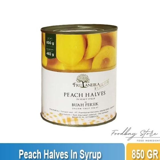 

Frutaneira - Peach Haes In Syrup 850Gr / Buah Persik Kaleng