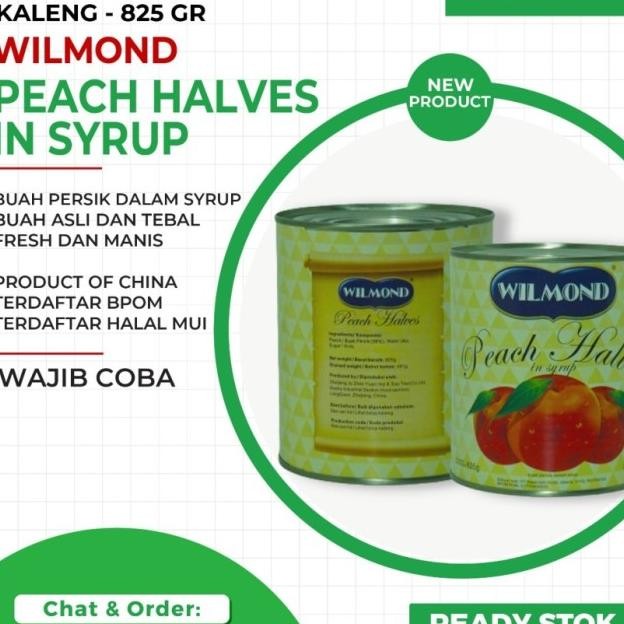 

Wilmond Peach Haes In Syrup Canned 825Gr - Buah Persik Kaleng 825Gr