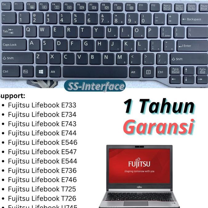 Jual Original Keyboard Fujitsu Lifebook E544 E733 E734 E736 E743 E744 Hits