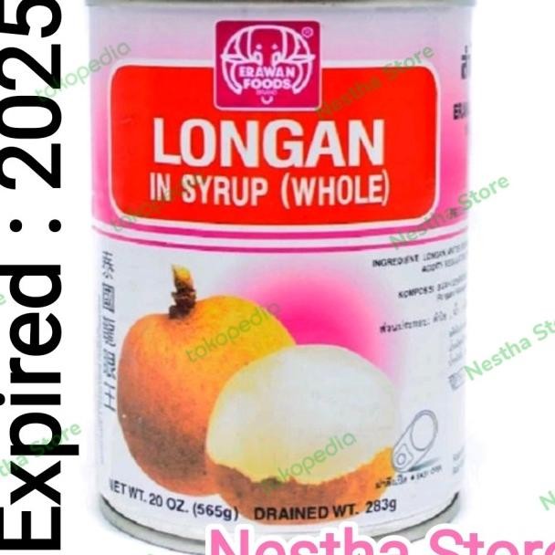 

Erawan Longan In Syrup (Whole) / Buah Lengkeng Kaleng 565 Gr