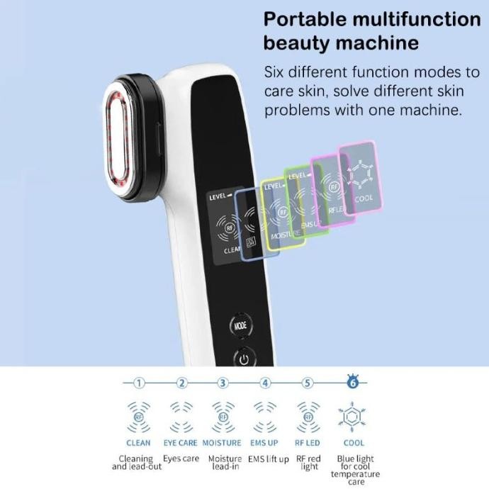 7 in 1 Alat Setrika Wajah Pemijat Perawatan/ RF EMS PNP Beauty Device TS'