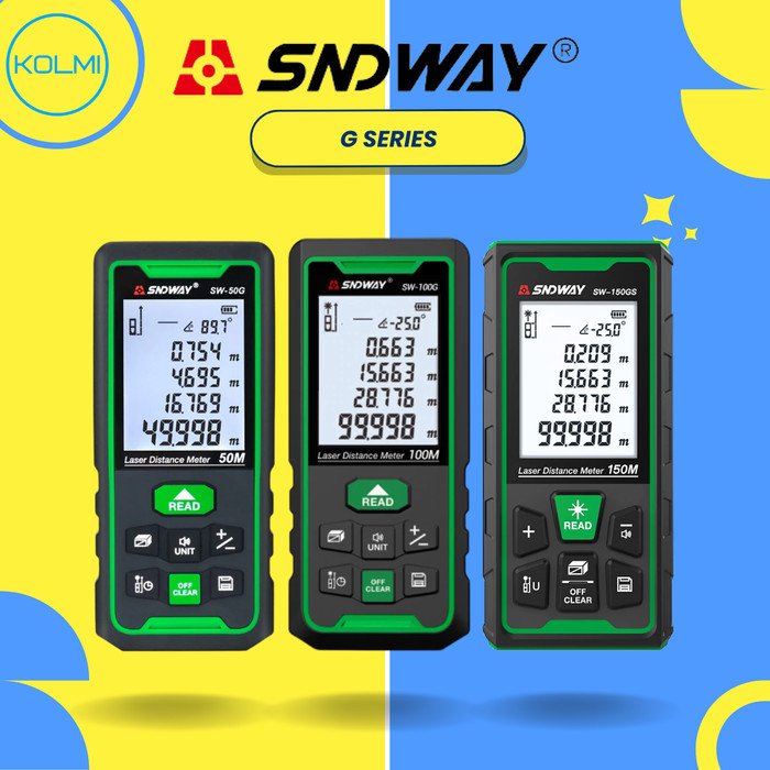 

SNDWAY Meteran Laser Digital Green Laser 50 Meter SW-50G Laser Hijau