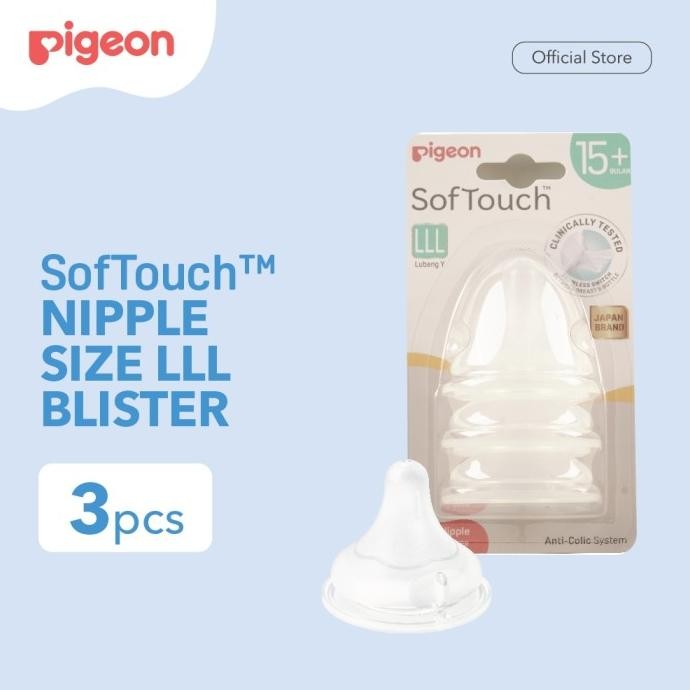 PIGEON SOFTOUCH PLUS NIPPLE 3PCS BLISTER LLL