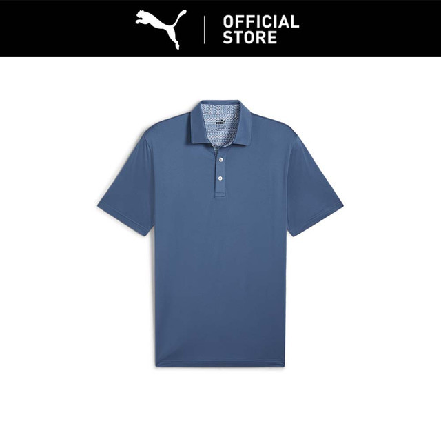 PUMA Kaos Polo Golf Trim Pria Fair Isle