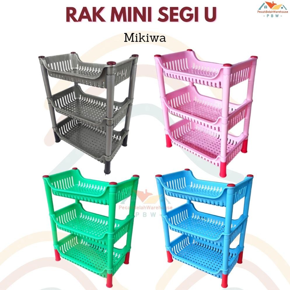 GN485 Rak Plastik Mini Segi U Susun 3 / Rak Susun 3 Plastik / Rak Plastik / Rak Bumbu BERGARANSI