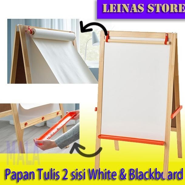 

TERMURAH - Papan Tulis Berdiri Anak 2 in 1 Blackboard dan Whiteboard