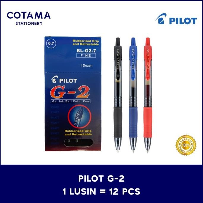 

TERMURAH - Pulpen Pilot G-2 G2 Fine Gel Pen 0.5/0.7 mm - 1 lusin isi 12 pcs