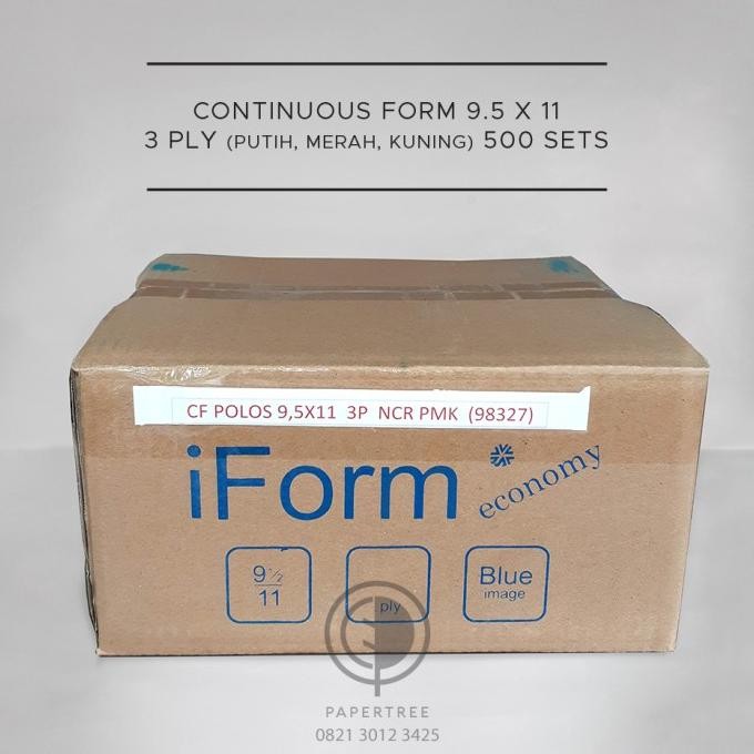 

BEBAS ONGKIR - CONTINUOUS FORM i-Form Econo 3 PLY 9.5 x 11 atau 9.5 x 11 /2 (bagi 2)