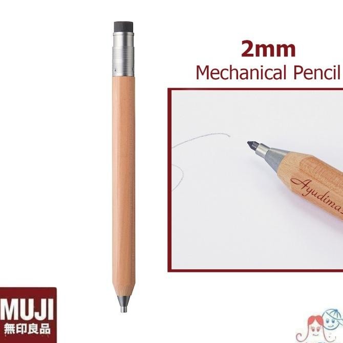 

Muji Wooden 2mm Mechanical pencil - pensil mekanik 2 mm