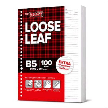 

kertas binder loose leaf merk big boss B5 isi 100