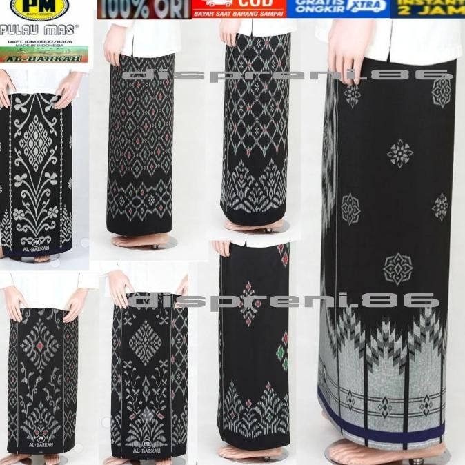 Diminati Sarung Pria Polos Hitam Al Barkah Pulau Mas Jumbo Original Fashion 2024
