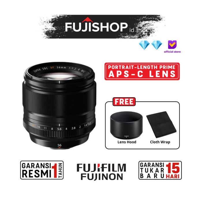 Fujifilm XF 56mm F1.2R / Fujinon XF56mm F1.2R Garansi Resmi