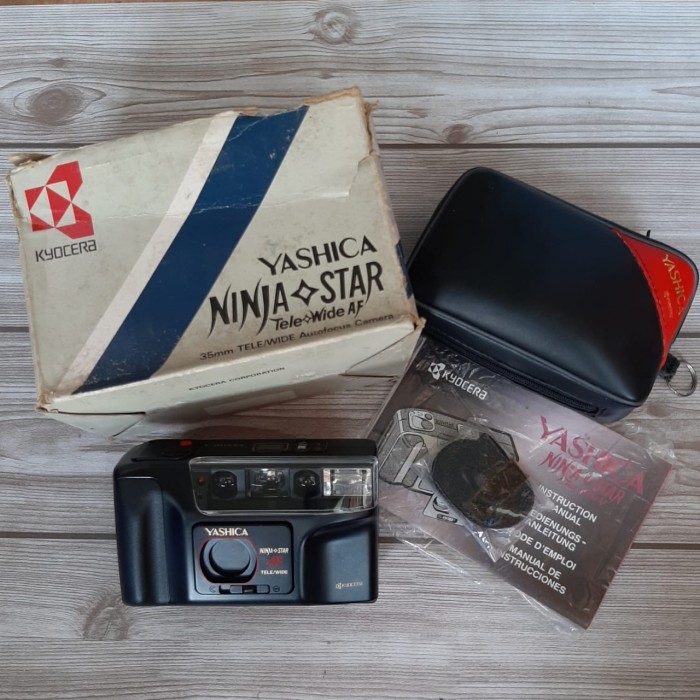 Kamera Analog Yashica DL 100 AF / Yashica Ninja Star Tele Wide NOS
