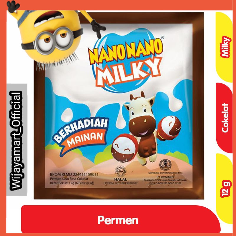 

Nano Nano Permen Cokelat Susu 12 g