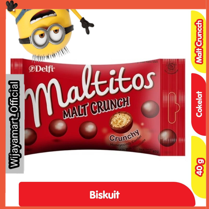 

Delfi Maltitos Biskuit Malt Crunch Cokelat 40 g