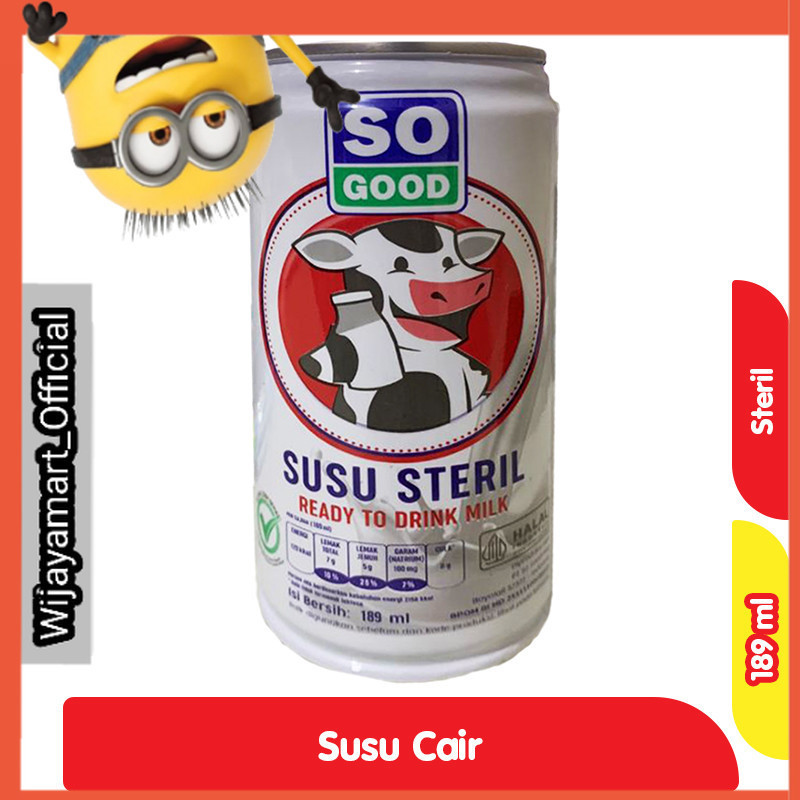 

So Good Susu Cair Steril Kaleng 189 ml