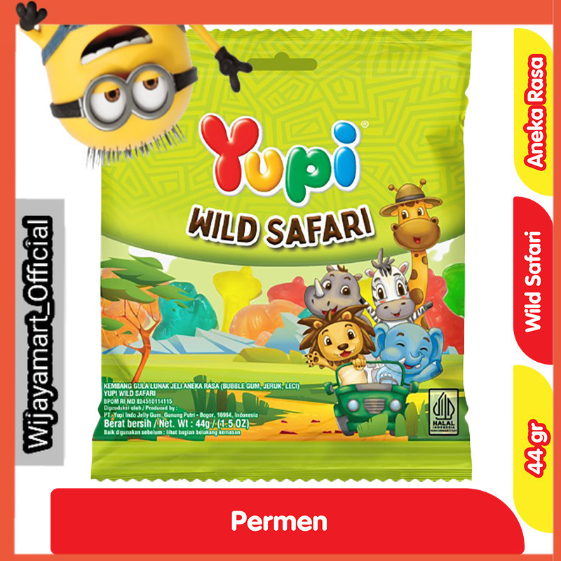 

Yupi WIld Safari Permen Jeli Aneka Rasa 44 g