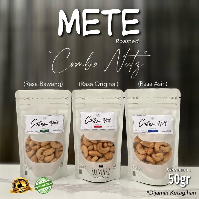 

terbaru kacang mete mede oven panggang combo original asin bawang 50gr