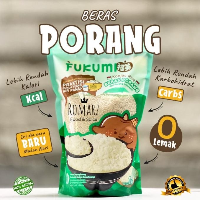 terbaru fukumi beras porang 100% original 1kg | beras shirataki 1kg