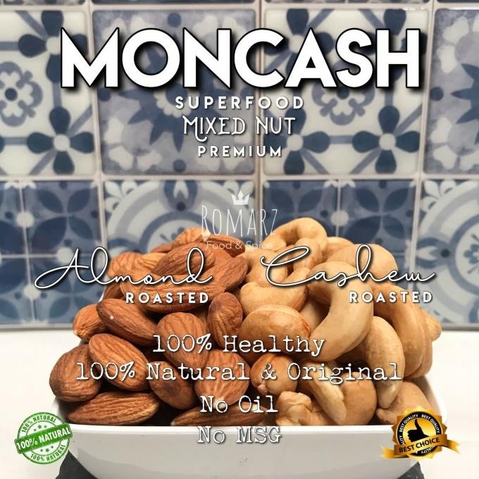 

terbaru kacang mede kacang almond oven mix premium 1kg | trail mix nut #05 1kg