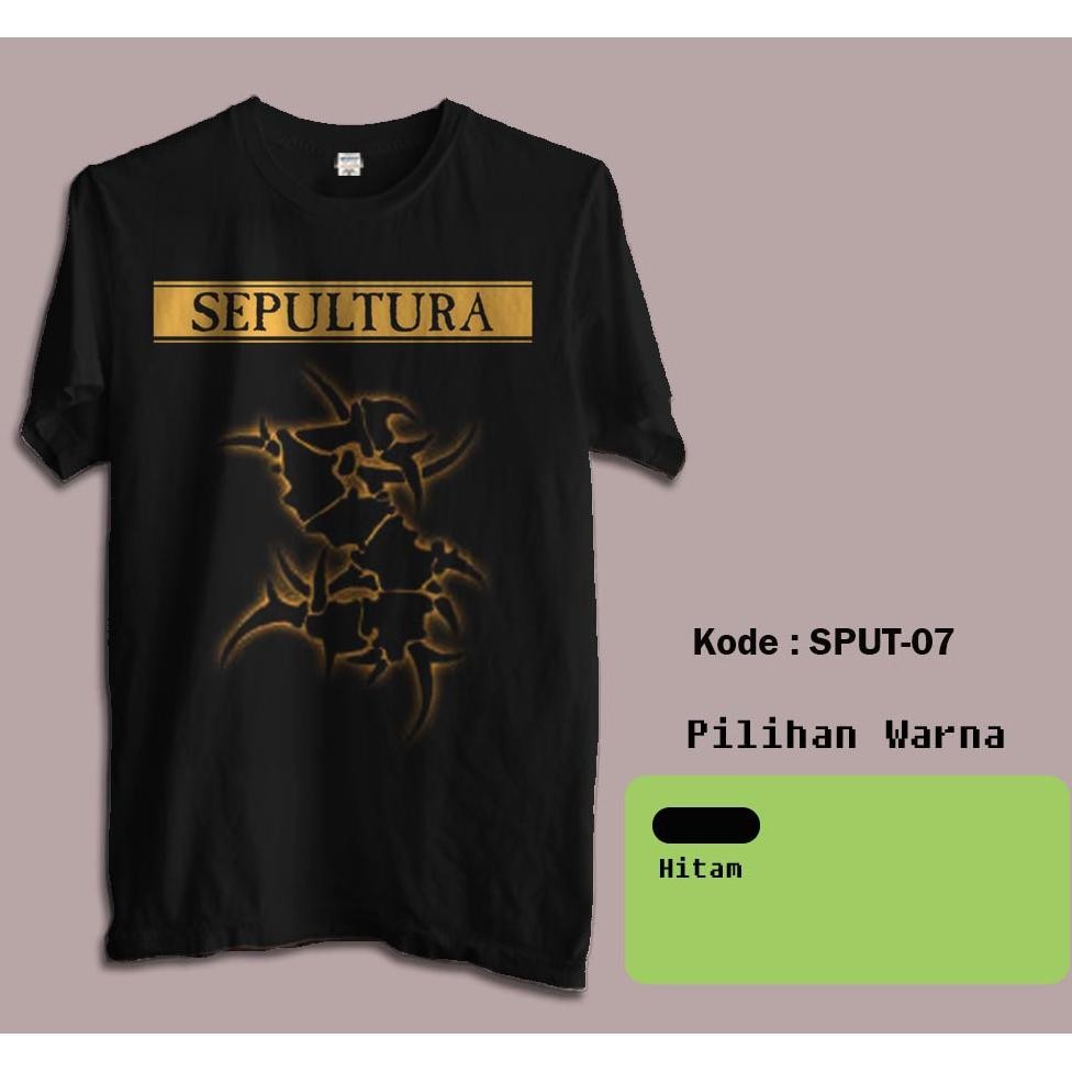Promo Kaos Band Sepultura T-Shirt Musik Rock Sepultura