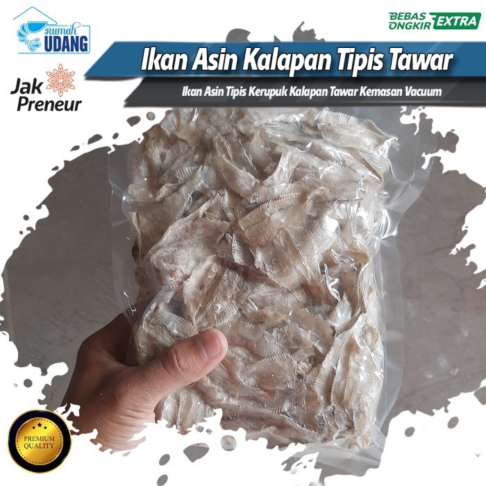 

Ikan Asin Kerupuk Pakang Kalapan Tipis Tawar Garing Renyah 250 Gram